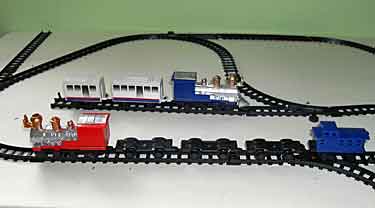 Dollar-store train layout